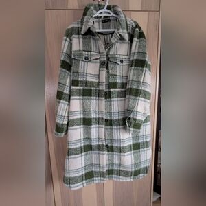 F&F Green Plaid Pattern Jacket
